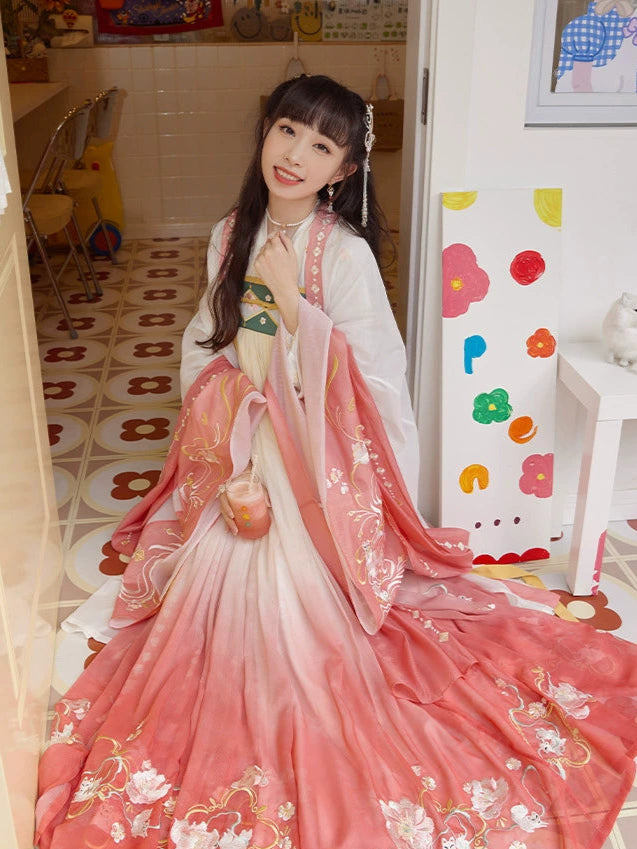 Fen Yingning : Powdered Innocence-Large Sleeve Shirt