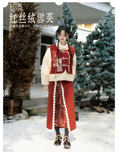 Lookbook Series Ethnic Winter Hanfu Red Velvet Sheff