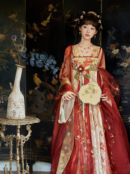 Huoshu Yinhua : Crimson Canopy Under Moonlight
