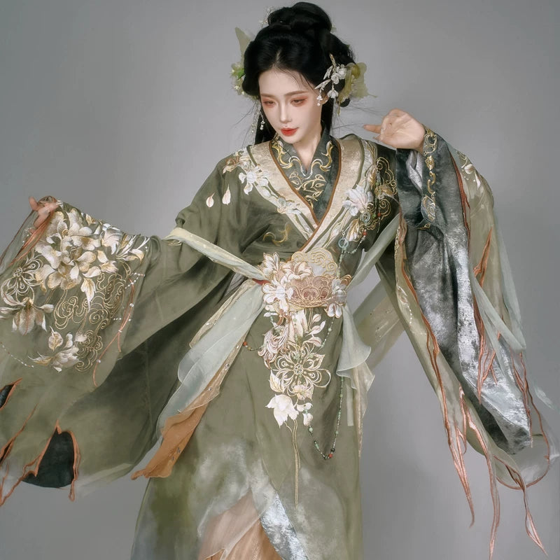 Ethereal Dreamscape Series Supreme Hanfu-Blue Orchid Empty Valley