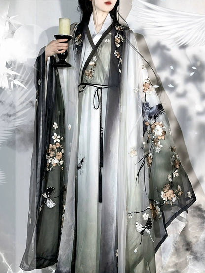 Ethereal Dreamscape Series Supreme Hanfu-Homeward Mountain Swallow