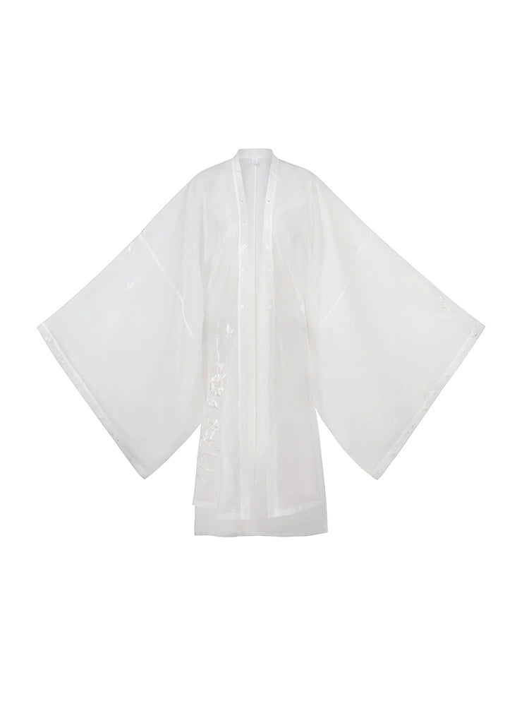 Qingqing Baiyi : Lingering Linen-Large Sleeve Shirt