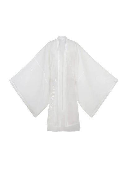 Qingqing Baiyi : Lingering Linen-Large Sleeve Shirt