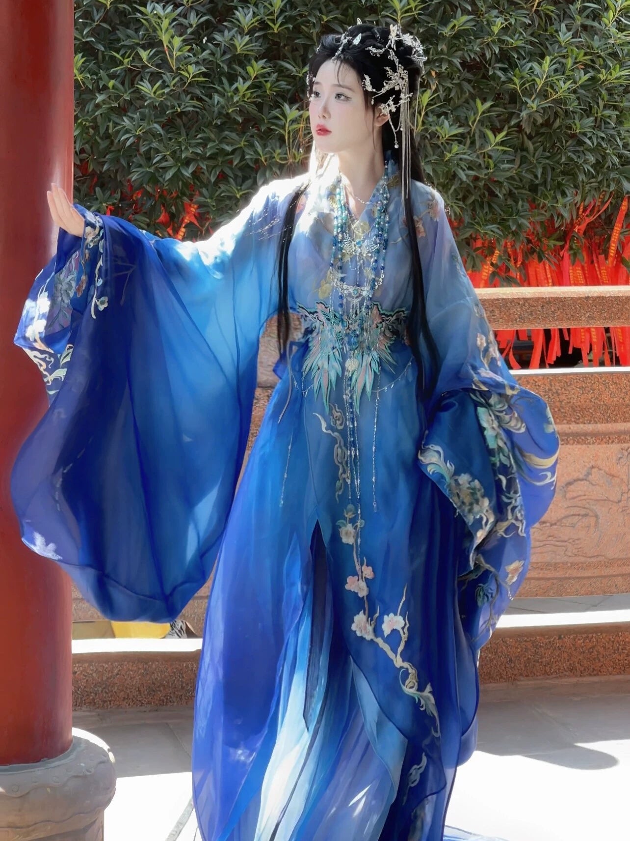 Haute Couture Series Woven Fabric Embroidered Qing Huan Moon Star Goddess Han Hanfu