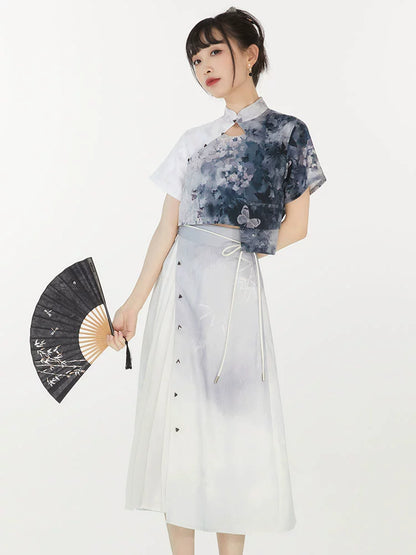 Huadie Tu : Floral Lepidoptera Scroll