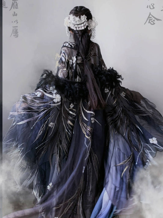 Ethereal Dreamscape Series Supreme Hanfu-Dusky Plumage Adorned with Rainbow-like Elegance