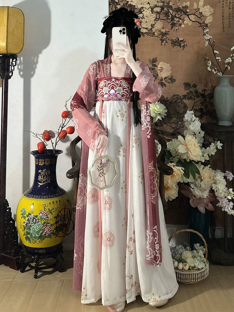 Yunxi Tang Dynasty style chest-length skirt Ripped skirt one piece