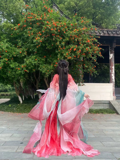 Oriental Aesthetics Series Koi Carp Dancing Hanfu Dress