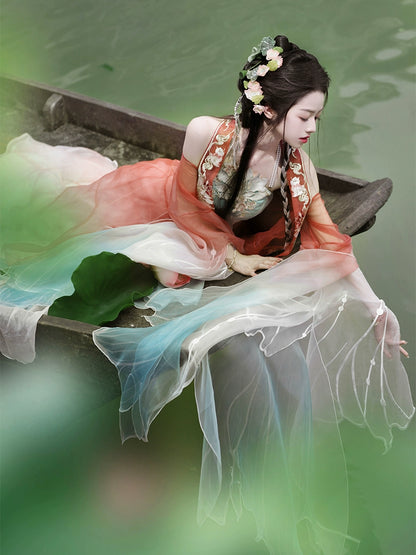 Daily Series Water Lily Hezi Skirt Hanfu Dress