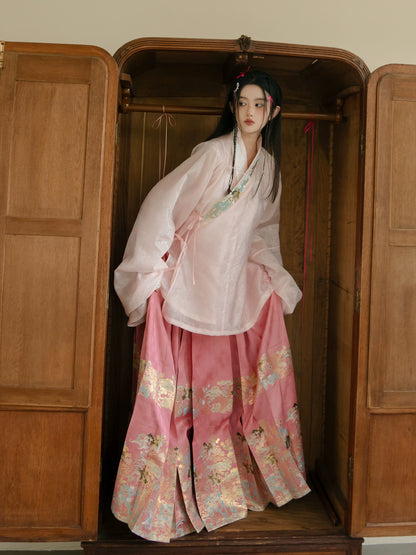 Lookbook Series Strings High-Grade Fabrics Ming Dynasty Hanfu GOLD