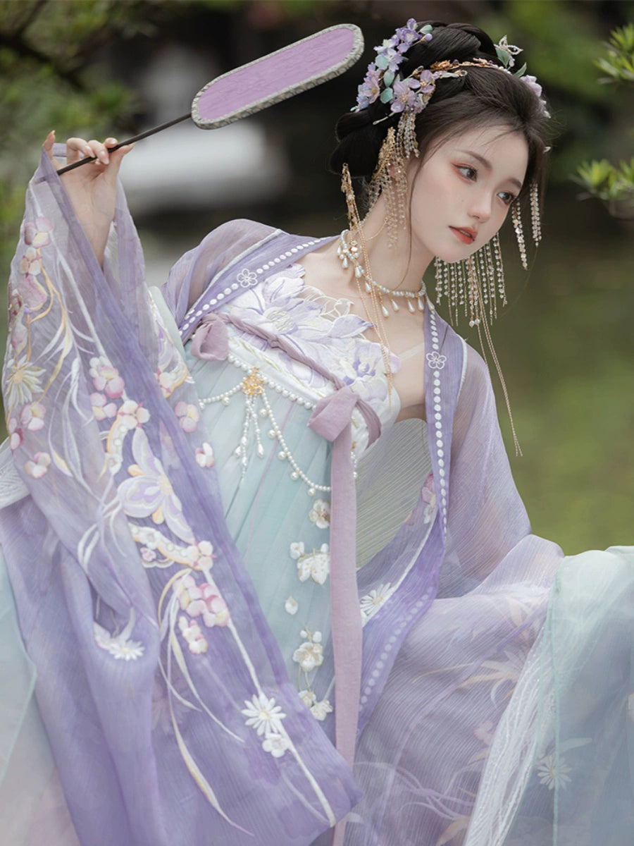 Cloud-Kissing Nature Series Violet Whisper Tang Hanfu
