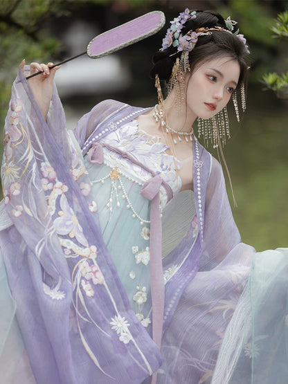 Cloud-Kissing Nature Series Violet Whisper Tang Hanfu