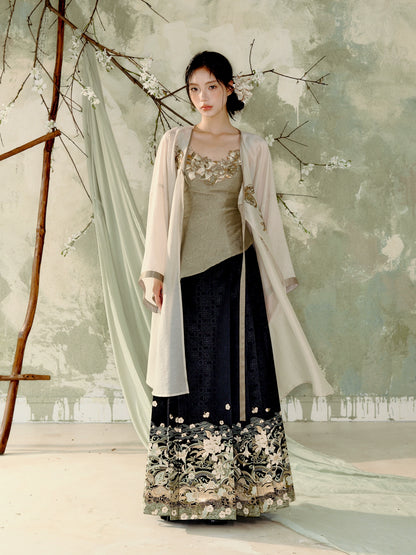 Lookbook Series Strings High-Grade Fabrics Ming Dynasty Hanfu Skirt