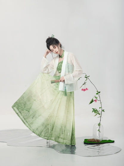 Lookbook Series Ming Dynasty Hanfu Undyed Horse-Faced Skirt