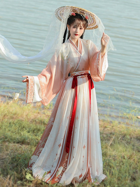 LOOKBOOK SERIES Wei Jin Dynasty Red Blue Hanfu