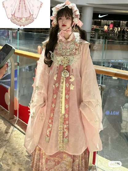 Bestie Series 4 Styles Ming Modern Horse-Faced Skirt Hanfu Suit