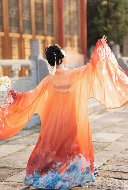 LOOKBOOK SERIES Tang Dynasty Printing Shirt Hanfu