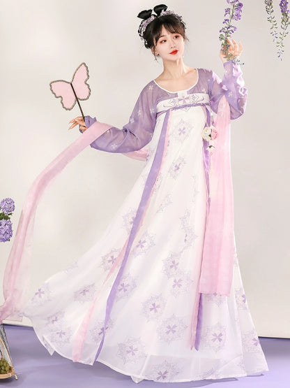 LOOKBOOK SERIES Tang Dynasty Blue Purple Hanfu