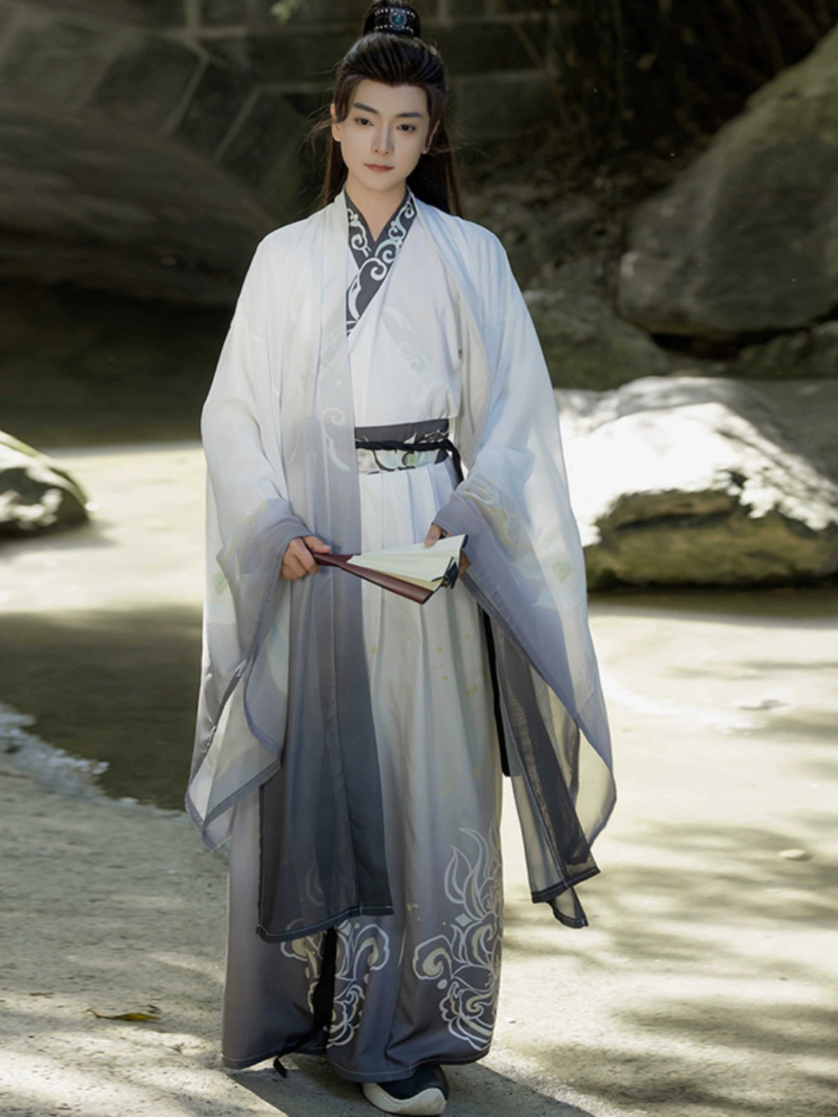 Wei And Jin Dynasty Improved Ancient Costume Unisex Men Hanfu