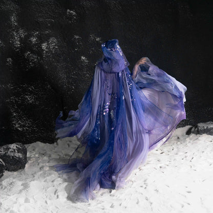 Haute Couture Series Woven Fabric Embroidered Hanfu Qing Huan Violethorn Jin