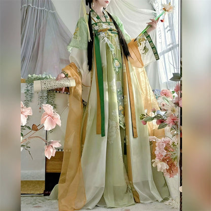 Lookbook Series 2025 Hanfu Spring Green Scenery Orange