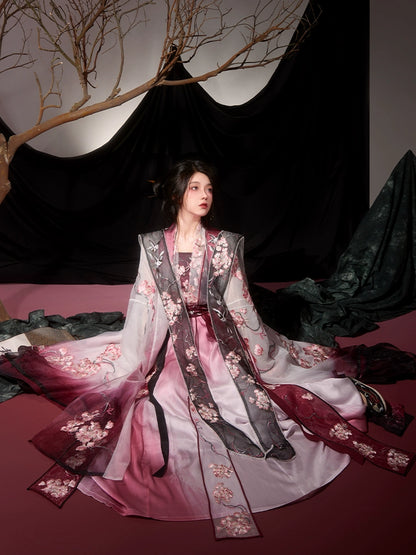 Ethereal Dreamscape Series Supreme Hanfu-Crimson Beauty