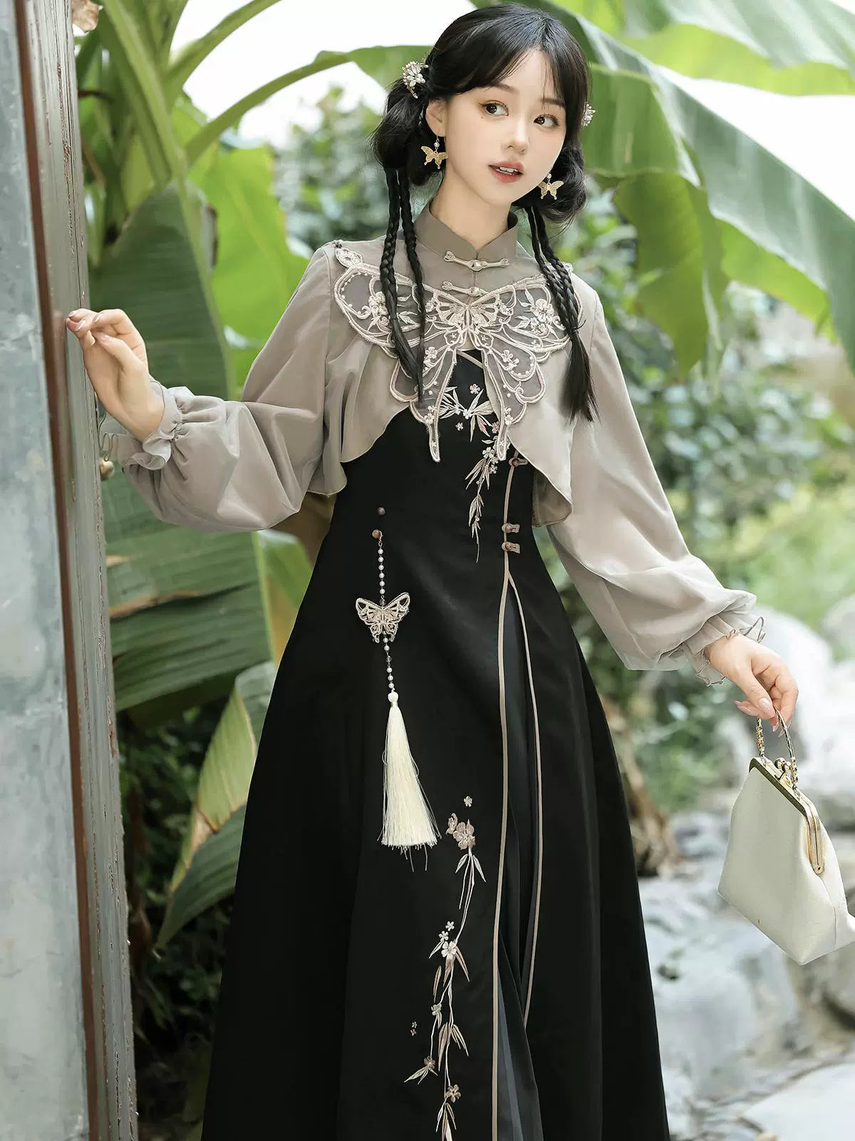 Neverland Series Han Elements Modern Hanfu Butterfly Ash