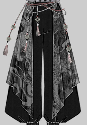 Flower Poetry Ink Shadow Men Unisex Hanfu