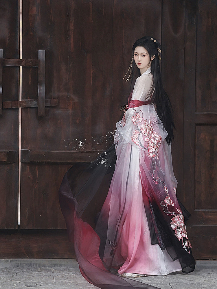 Ethereal Dreamscape Series Supreme Hanfu-Crimson Beauty