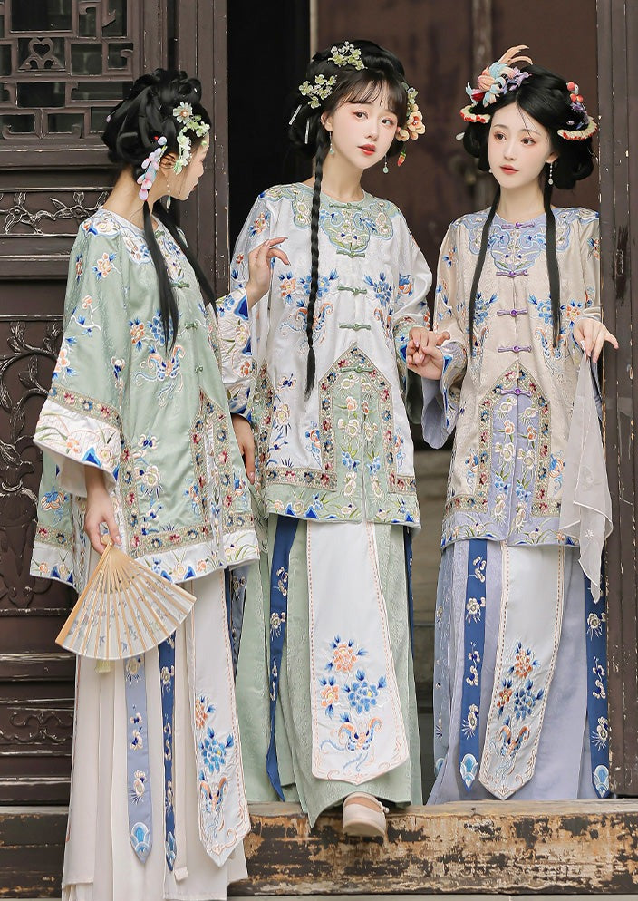 Qing Dynasty Traditional Hanfu Qipao Cheongsam Dress Skirt, gifts for women 2024