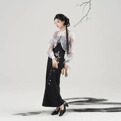 Lookbook Series Weaving Improved Plum Blossom Tube Top Skirt