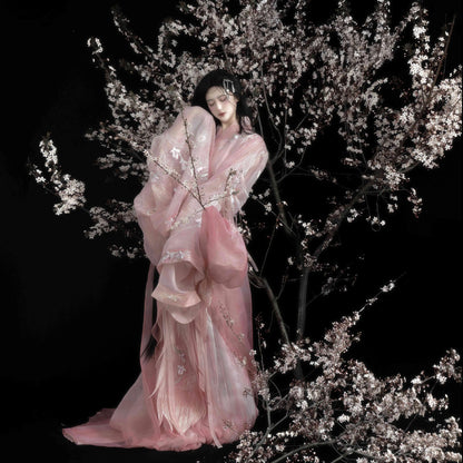 Haute Couture Series Woven Fabric Embroidered Hanfu Qing Huan Rubythornix Han