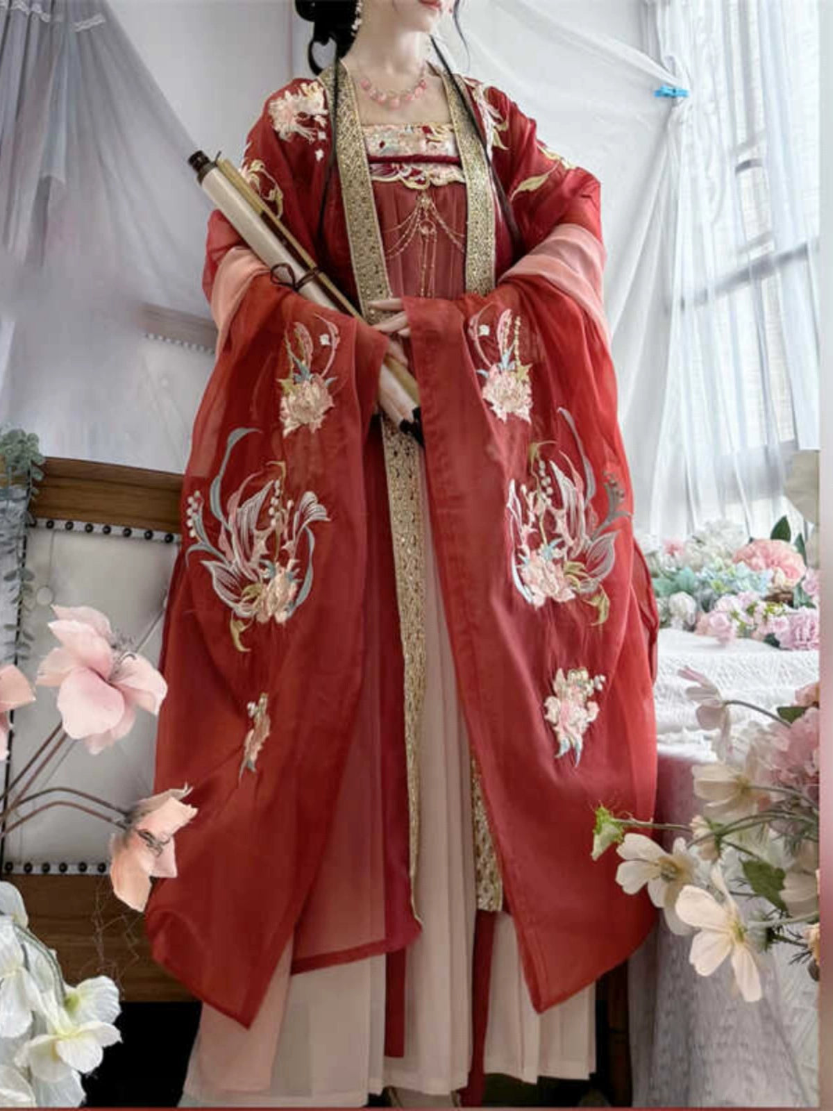 Lookbook Series 2025 Hanfu Peach Red Blossom Pink