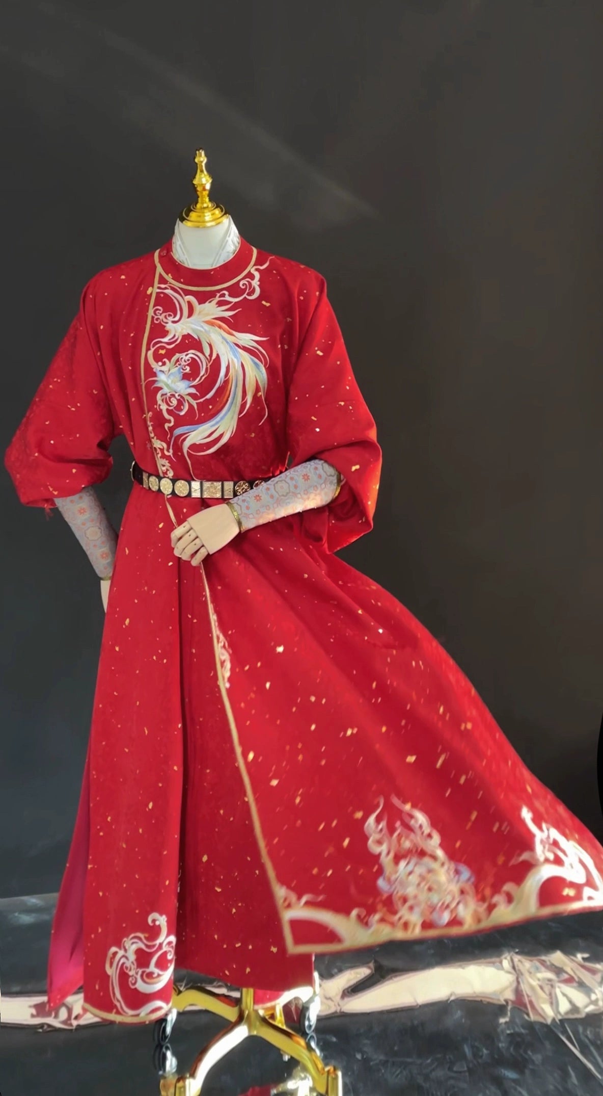 Haute Couture Series Woven Fabric Embroidered Hanfu Qing Huan Royal Phoenix Groom