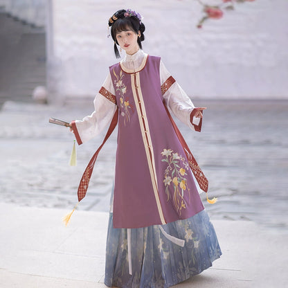 Ming Dynasty Original Hanfu Round Neck Long shirt BIJIA