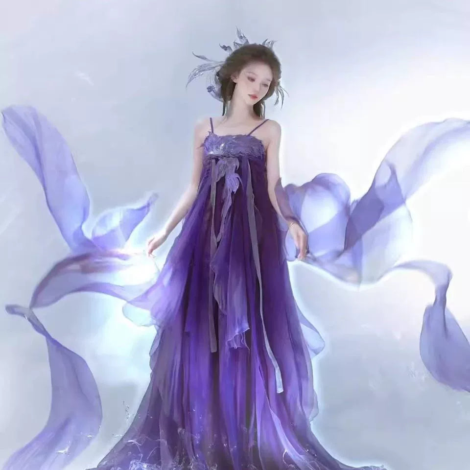Oriental Aesthetics Series Koi Amethyst Classical Hanfu Dress
