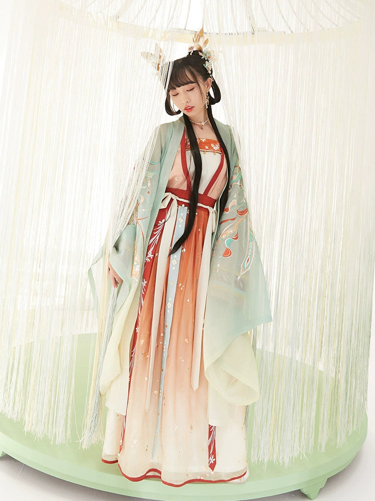 Biluo Qingluan : Celestial Glitch-Large Sleeve Shirt