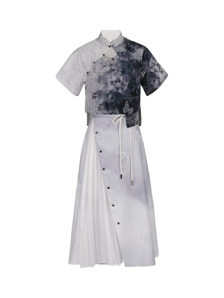 Huadie Tu : Floral Lepidoptera Scroll