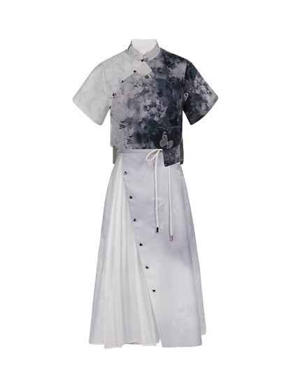 Huadie Tu : Floral Lepidoptera Scroll