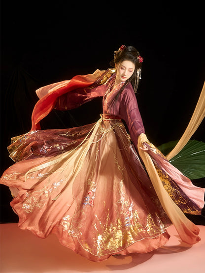 Ethereal Dreamscape Series Supreme Hanfu-Palace Brightening Crimson