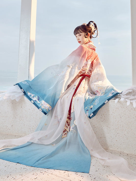 He Zhi Yu Xian : Crane Plume Celestial-Large Sleeve Shirt