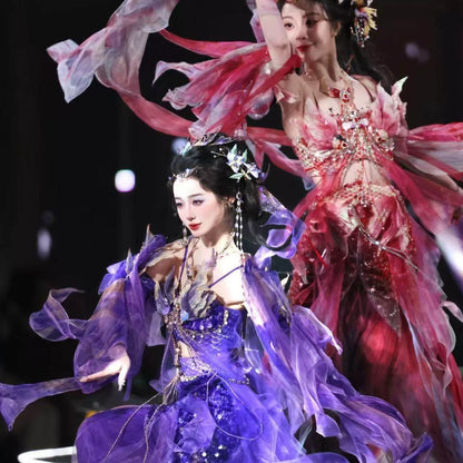 Oriental Aesthetics Series Koi Amethyst Dancing Hanfu Dress