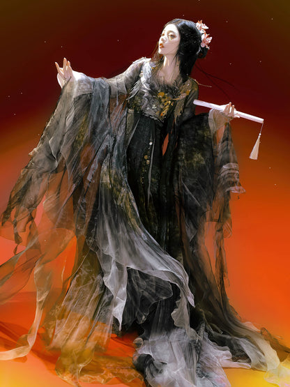 Oriental Aesthetics Series Golden Scale Hanfu Dress