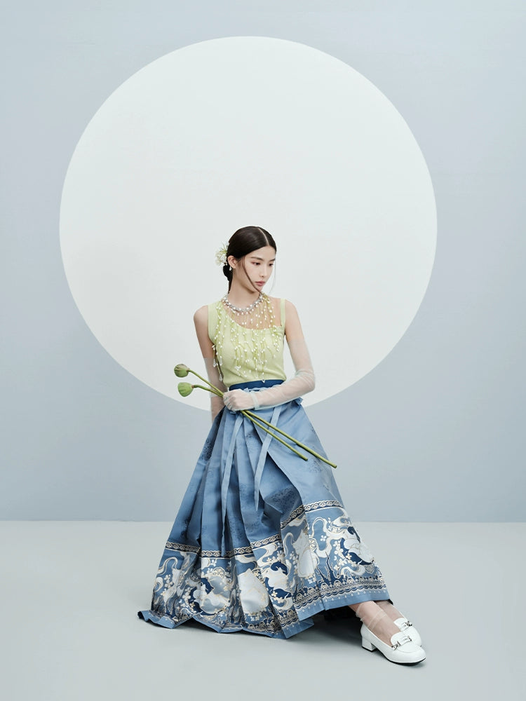 Huajian Linu : Floral Bandit-Mamian Skirt
