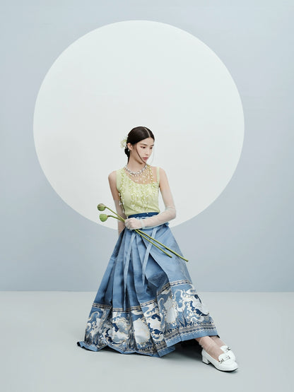Huajian Linu : Floral Bandit-Mamian Skirt