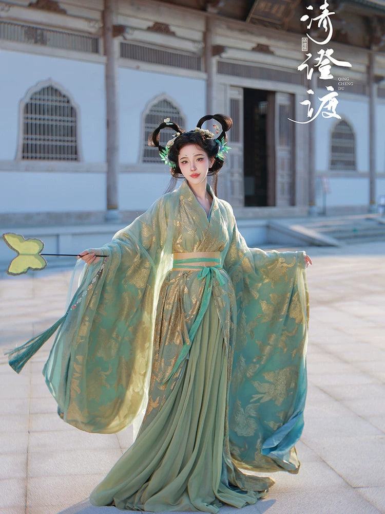 Costume Series Hanfu Dance Skirt Rain Water