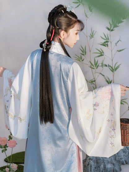 LOOKBOOK SERIES Ming Dynasty Pink Green Skirt Hanfu