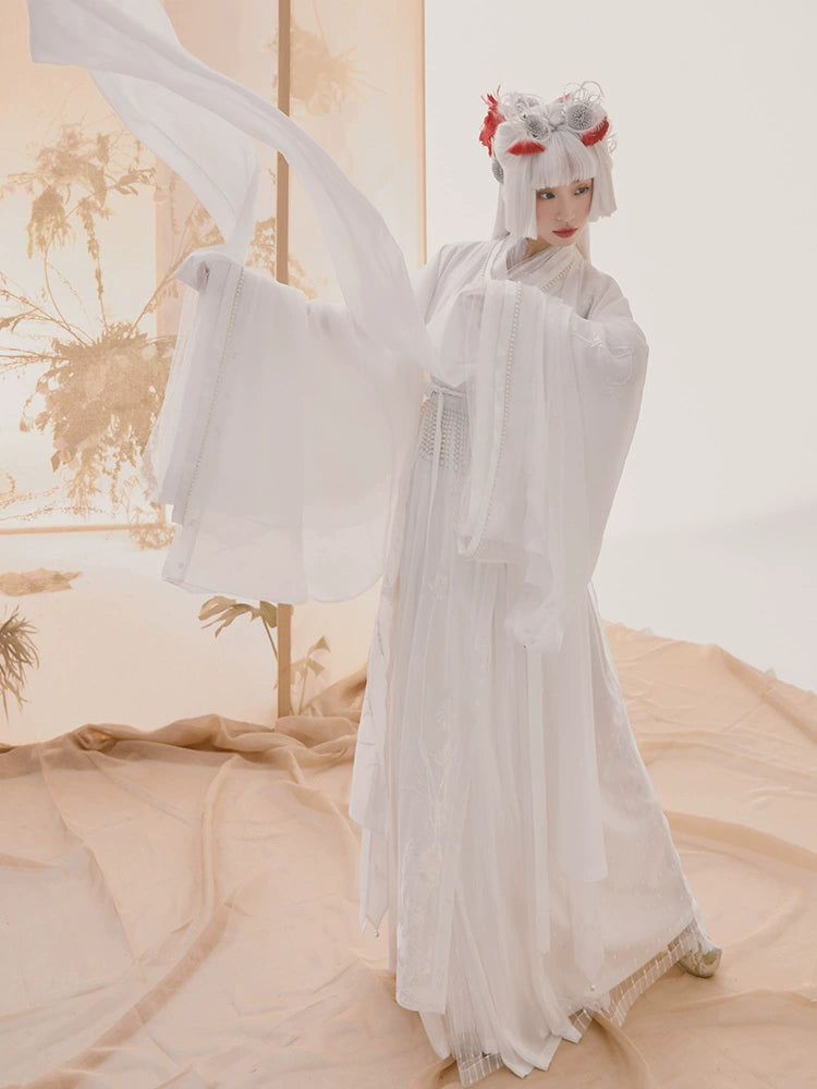 Qingqing Baiyi : Lingering Linen-Large Sleeve Shirt