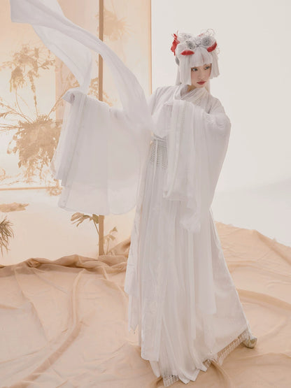 Qingqing Baiyi : Lingering Linen-Large Sleeve Shirt
