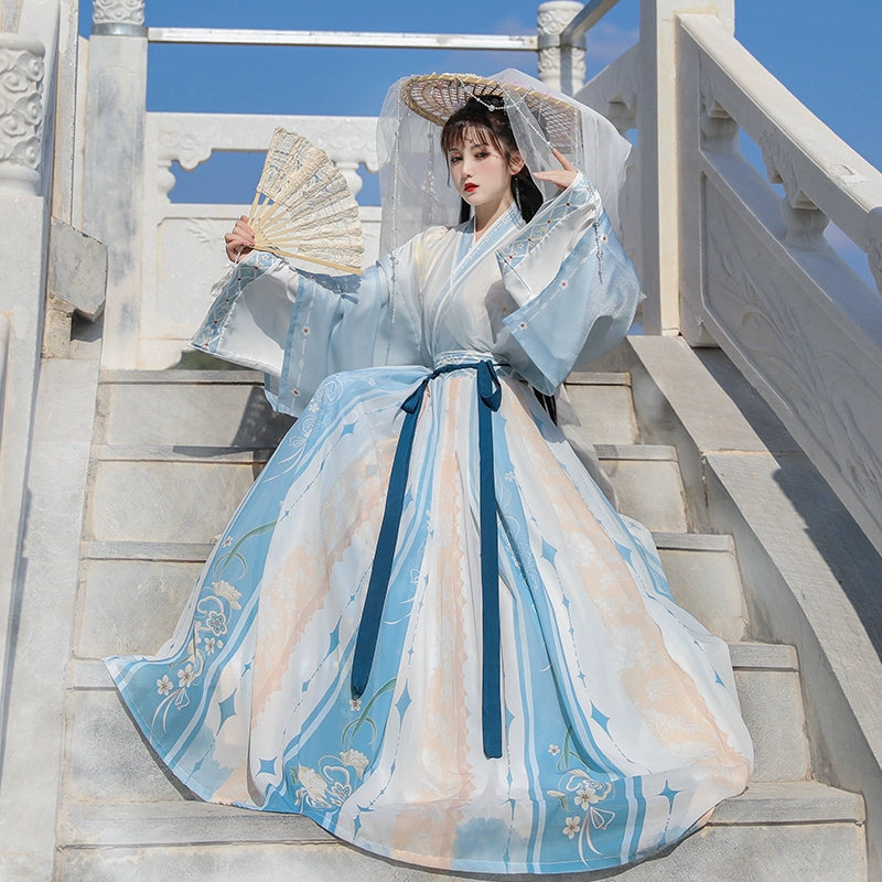 LOOKBOOK SERIES Wei Jin Dynasty Red Blue Hanfu